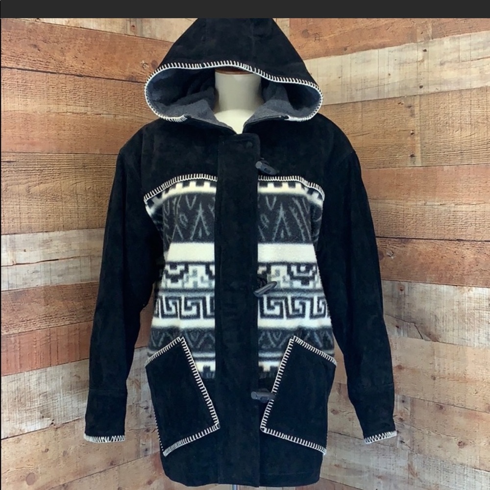 RARE vintage winlet 1969 genuine suede leather Aztec jacket